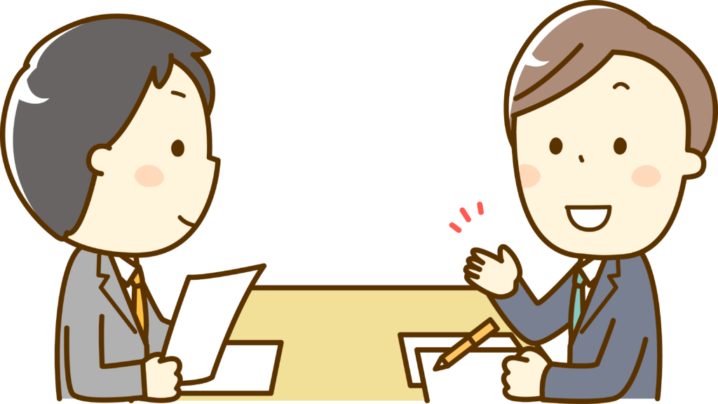 面談中の上司と部下